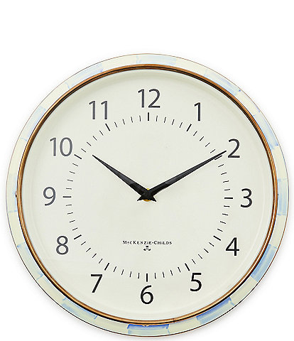 MacKenzie-Childs Check School Wall Clock