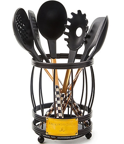 MacKenzie-Childs Check Utensil Caddy Set