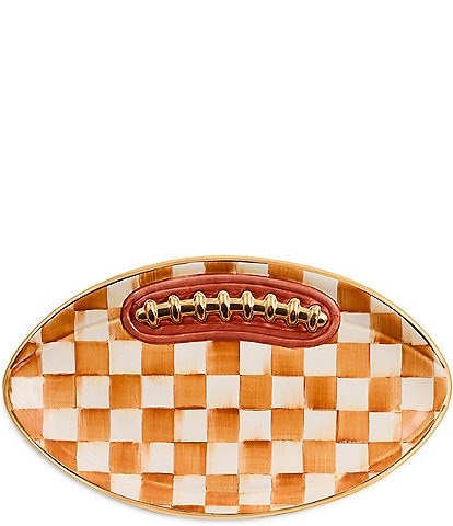 MacKenzie-Childs Check®Ceramic Football Serving Platter