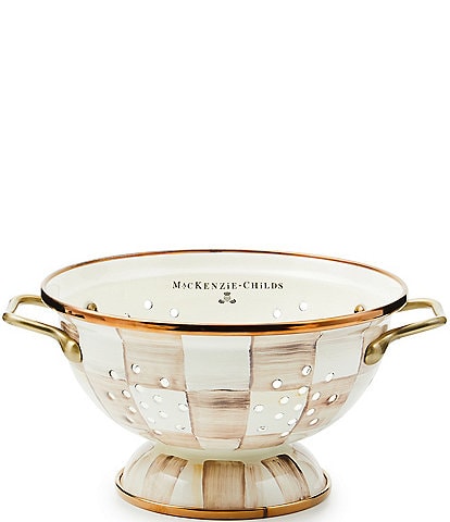 MacKenzie-Childs Check Enamel Colander