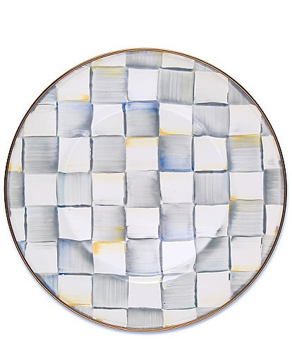 MacKenzie-Childs Check Enamel Dinner Plate