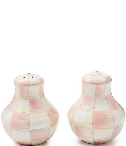 MacKenzie-Childs Check Enamel Salt & Pepper Shaker Set