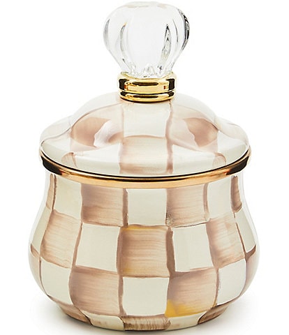 MacKenzie-Childs Check Lidded Sugar Bowl