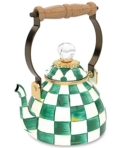 MacKenzie-Childs Check Enamel Tea Kettle