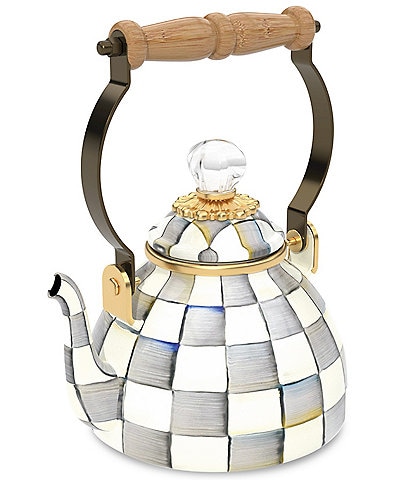 MacKenzie-Childs Check Enamel Tea Kettle