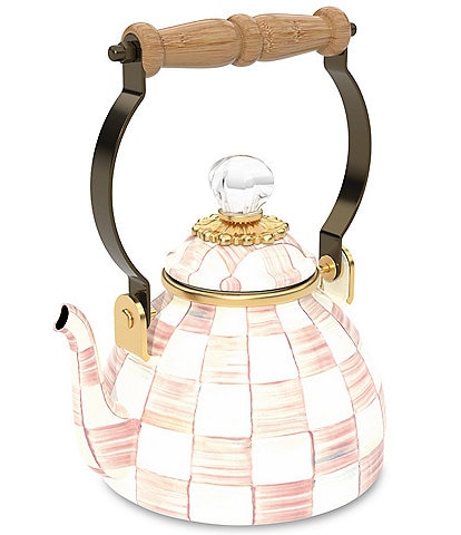 MacKenzie-Childs Check Enamel Tea Kettle