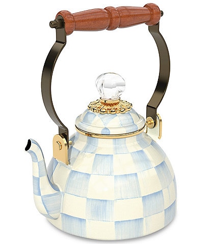 MacKenzie-Childs Check Enamel Tea Kettle