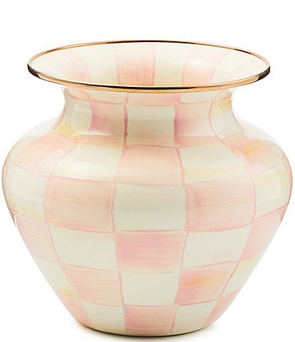 MacKenzie-Childs Check Large Enamel Vase