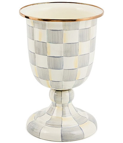  Sterling Check Pedestal Vase