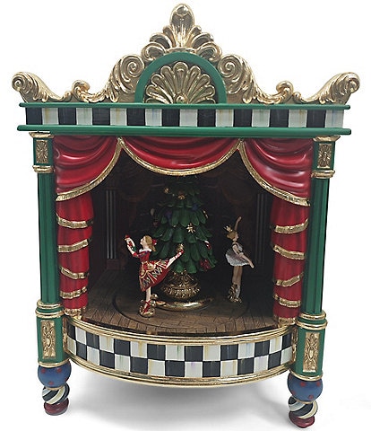 MacKenzie-Childs Timeless Tartan Collection Nutcracker Stage Music Box