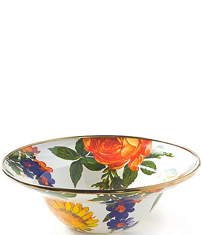 MacKenzie-Childs White Flower Market Breakfast Bowl