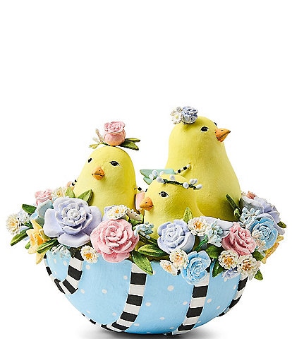 MacKenzie-Childs x Patience Brewster Easter Collection Three Chick Nesting in Candy Colored Egg