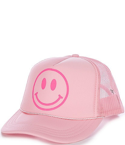 Madley Girls Mono Smiley Face Trucker Hat
