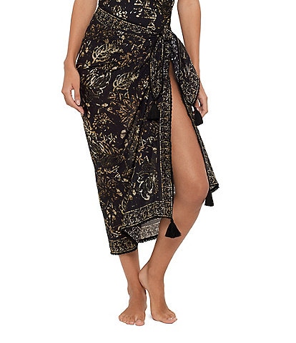 Magicsuit Balinese Embroidered Trim Pareo Swim Cover-Up