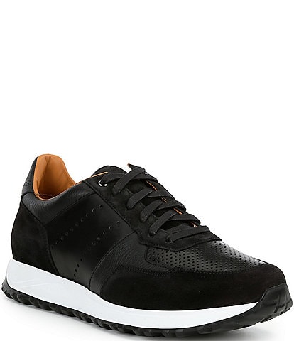 Magnanni Men's Cairo Leather and Suede Sneakers