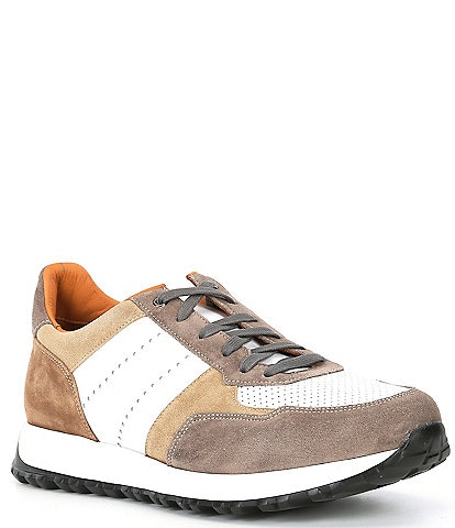 Magnanni Men's Cairo Leather and Suede Sneakers