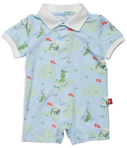 Magnetic Me Baby Boys 3-18 Months Short Sleeve A Putt Above Shortall