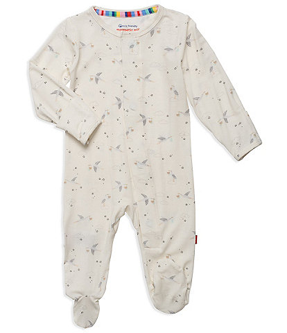 Magnetic Me Baby Boys Newborn-9 Months Long Sleeve Beary Special Delivery Footed Coverall