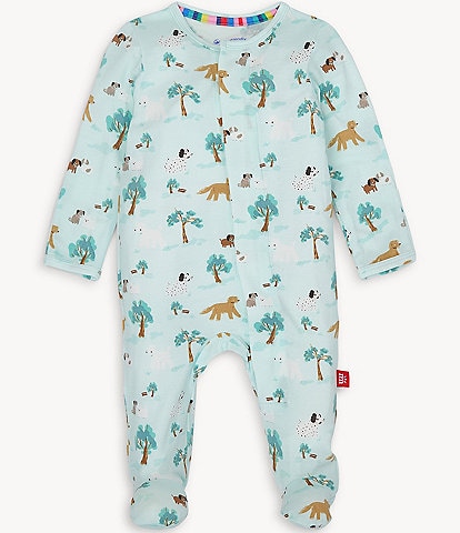 Magnetic Me® Baby Boys Newborn-9 Months Long-Sleeve Central Bark Footed Coverall