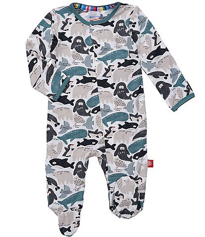 Magnetic Me Baby Boys Preemie-9 Months Long Sleeve Animal Printed Footed Coveralls