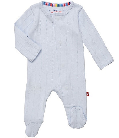 Magnetic Me Baby Boys Preemie-9 Months Long Sleeve Pointelle Knit Footed Coveralls