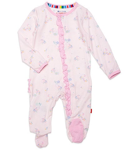 Magnetic Me Baby Girls Newborn-9 Months Long Sleeve Forget Me Not Footed Coverall