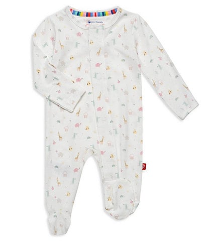 Magnetic Me Baby Girls Newborn-9 Months Long Sleeve Little Bitty Pretty Footed Coverall