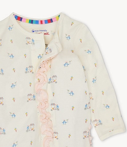 Magnetic Me® Baby Girls Newborn-9 Months Long-Sleeve Penguin Printed Footed Coverall