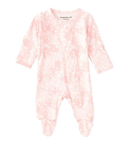 Magnetic Me Baby Girls Preemie-9 Months Long Sleeve Doe Skin Footed Coverall