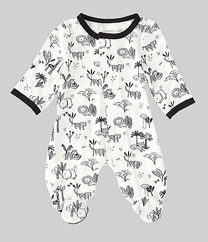 Magnetic Me Baby Preemie-9 Months Long Sleeve Animal Safari Footed Coverall