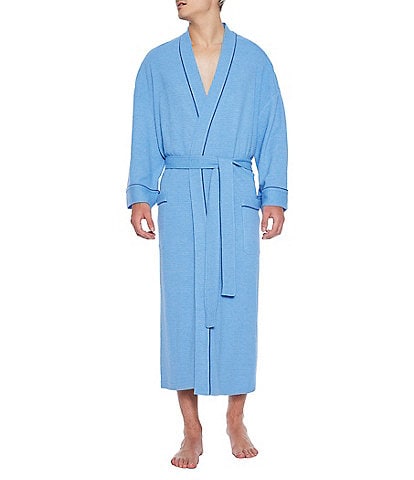 Majestic Long Sleeve Kimono Style Waffle Knit Robe