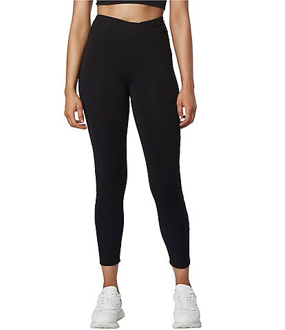 Andrew Marc Sport High Rise Ruched Waist 7/8 Leggings
