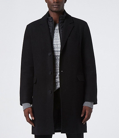 Marc New York Men's Sheffield Wool Melton Overcoat