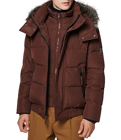 Marc New York #double;Umbra#double; Long-Sleeve Faux-Fur-Trimmed Hooded Parka Bomber Jacket