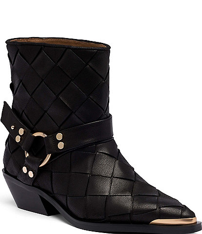 Marc Nolan Cassidy Woven Leather Harness Booties