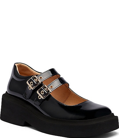 Marc Nolan Lena Patent Leather Double Strap Mary Janes