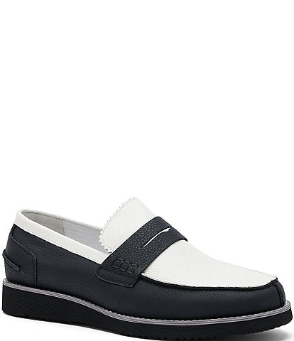 Marc Nolan Men's Abe Pebble Leather Penny Loafers