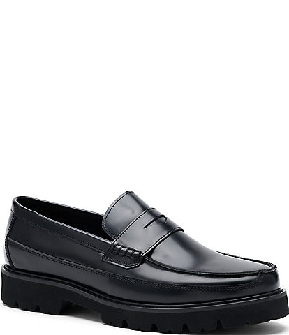 Marc Nolan Men's Adler Glazed Leather Penny Loafers