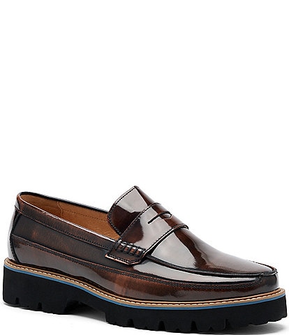 Marc Nolan Men's Adler Patent Leather Penny Loafers