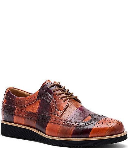 Marc Nolan Men's Alexander Badlands Leather Brogue Detail Longwing Oxfords