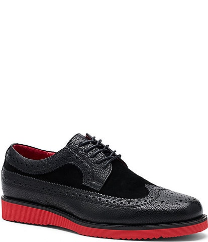 Marc Nolan Men's Alexander Leather and Suede Longwing Oxfords