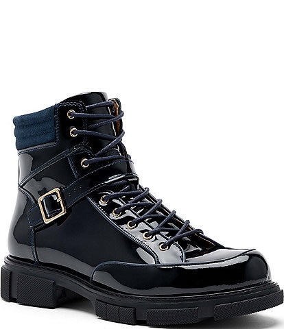Marc Nolan Men's Atlas Patent Leather Strap Boots