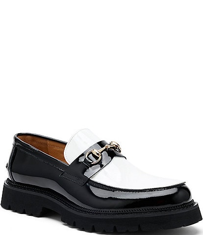 Marc Nolan Men's Blake Patent Leather Bit Buckle Loafers