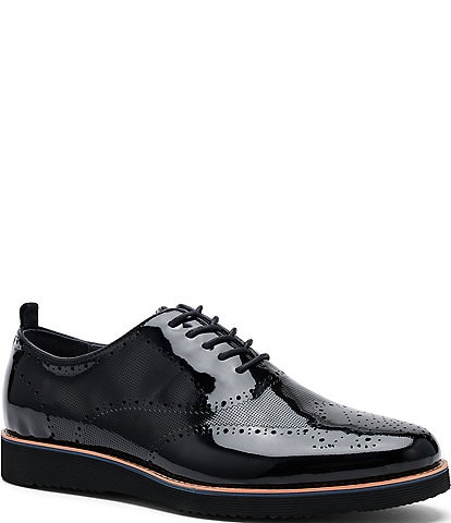 Marc Nolan Men's Oscar Patent Leather Wholecut Brogue Oxfords
