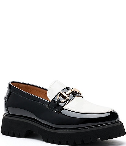 Marc Nolan Women's Ms. Boulevard Patent Leather Bit Buckle Platform Loafers