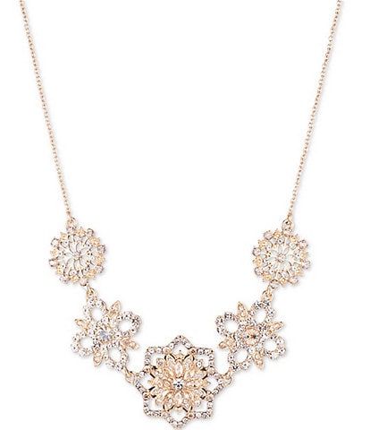 Marchesa Crystal 16 inch. Floral Frontal Necklace