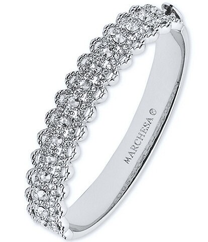 Marchesa Crystal Filigree Bangle Bracelet