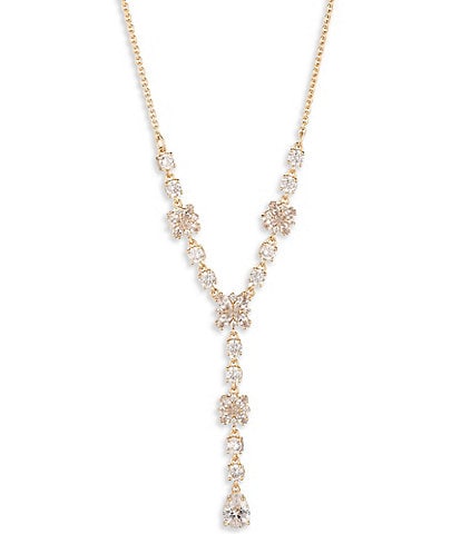 Marchesa Crystal Y Necklace