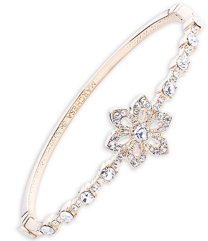 Marchesa Floral Crystal Bangle Bracelet
