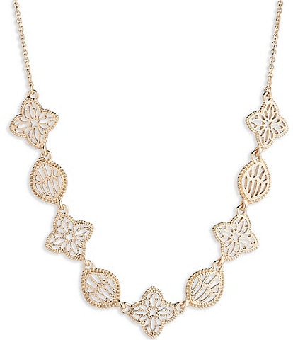 Marchesa Gold Tone Filigree Frontal Collar Necklace